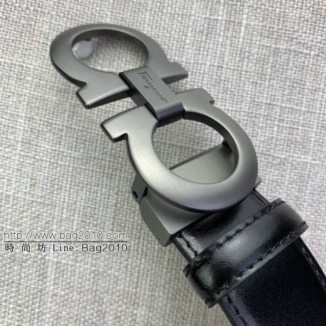 菲拉格慕男士皮帶 Ferragamo雙面牛皮紋理腰帶  jjp1925